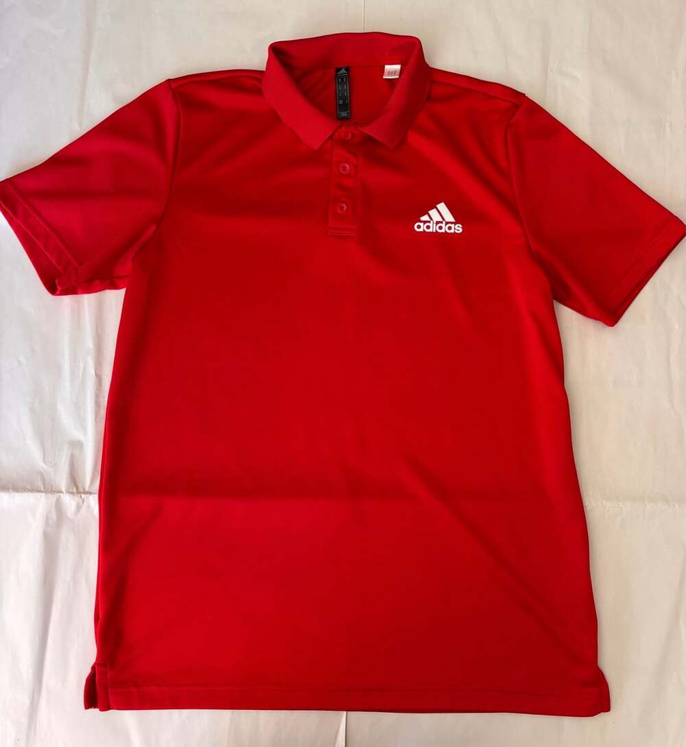 Adidas Primegreen Polo Shirt Size M Red Tennis Golf Activewear